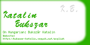 katalin bukszar business card